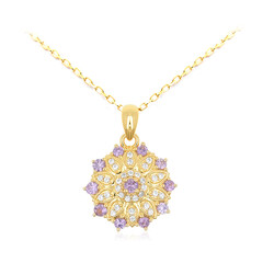 Collana in argento con Zaffiro Ceylon Porpora (non riscaldato)