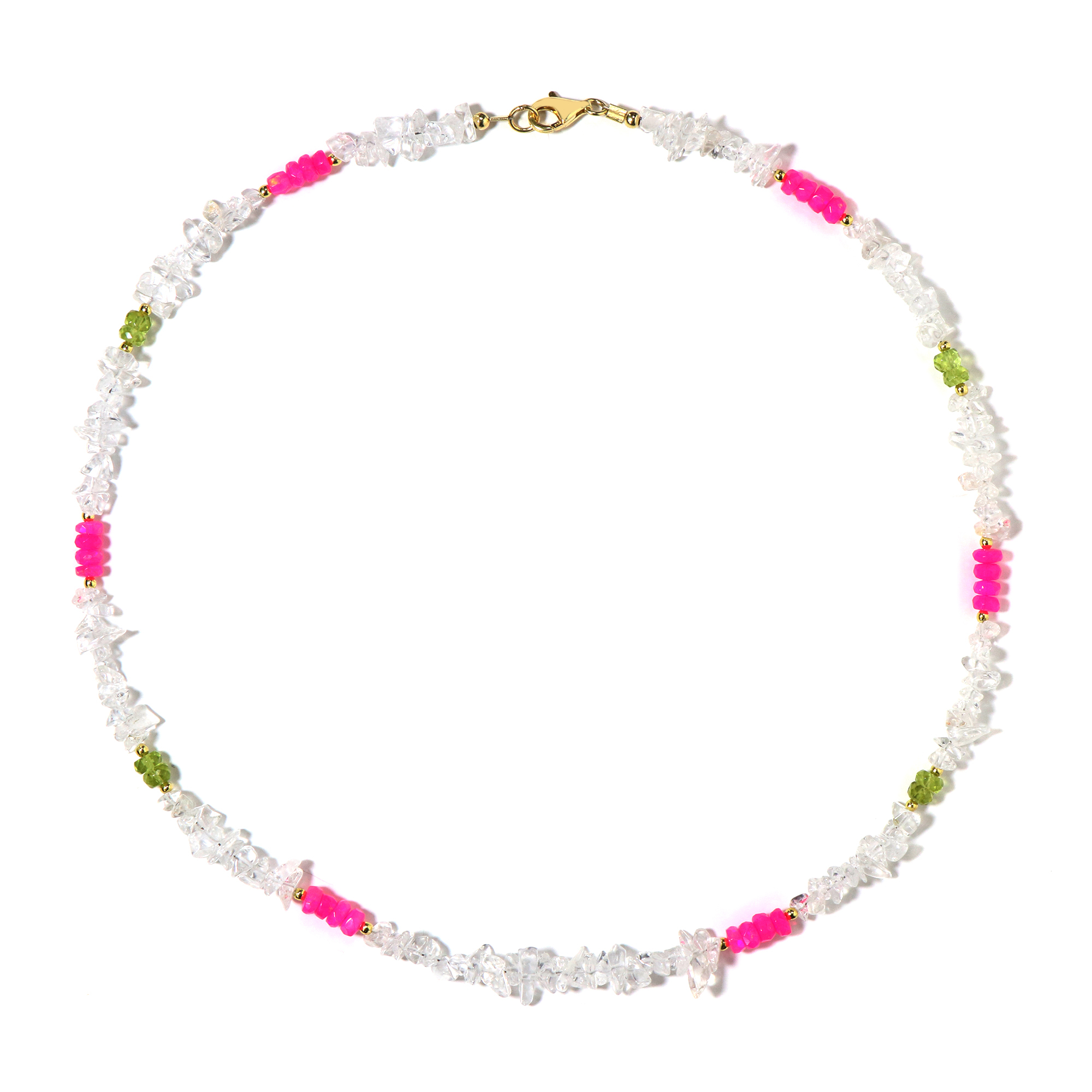 Brazilian Quartz Gold-Plated Silver Necklace