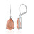 Pfirsichfarbener Pastell-Quarz-Silberohrringe