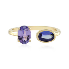 Anillo en oro con Tanzanita sin calentar