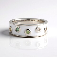 Anello in argento con Zaffiro Fancy
