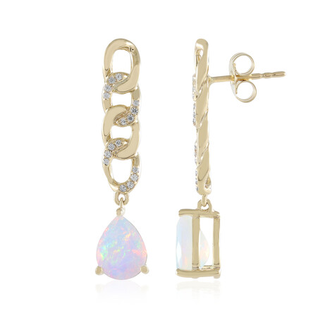 AAA-Welo-Opal-Goldohrringe (de Melo Gold)