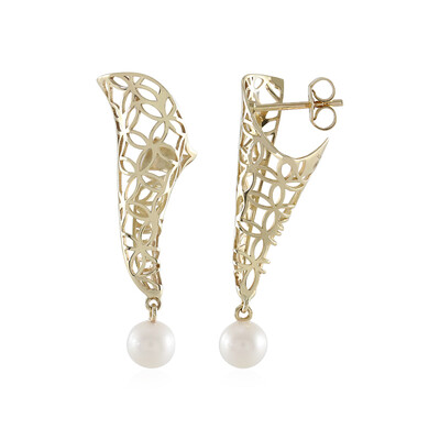 Orecchini in oro con Perla d'Acqua Dolce Bianca (Ornaments by de Melo)