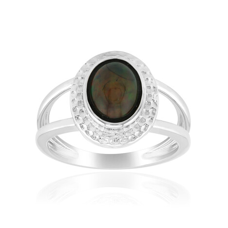 Zilveren ring met een Mezezo opaal (MONOSONO COLLECTION)