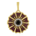 Schwarzer Spinell-Silberanhänger