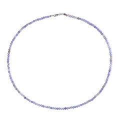 Tansanit-Silberhalskette