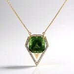 Collana in oro con Peridoto con Ludwigite (de Melo)