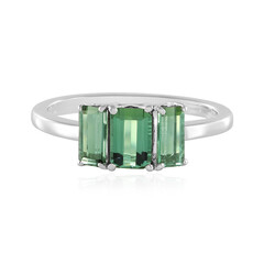 Bague en argent et Tourmaline verte de Benedito (Adela Silber)