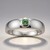 Bague en argent et Grenat Démantoïde de Madagascar (John Ferry)