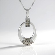 Collana in argento con Diamante Cioccolato I2