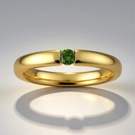 Anillo en oro con Diamante verde VS1 (Annette)