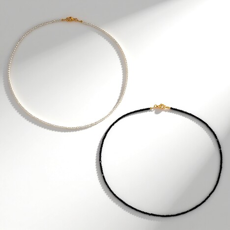Collana in argento con Spinello Nero