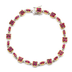 Bracciale in argento con Rubino della Birmania
