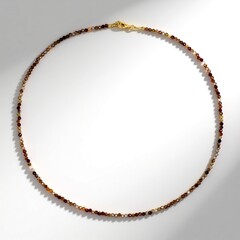 Collana in argento con Zircone Cognac