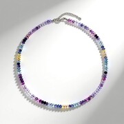 Collar en plata con Fluorita multicolor