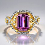 Anello in oro con Diasporo Rosa (AMAYANI)