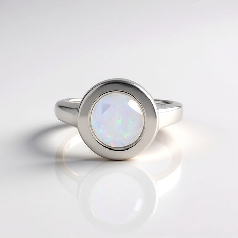 Anello in argento con Opale di Welo