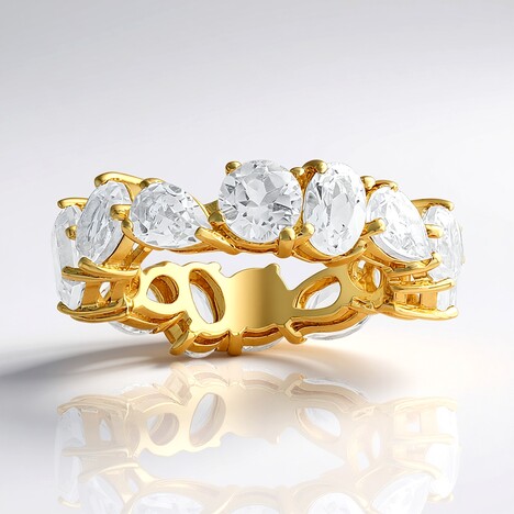 Anello in argento con Topazio Bianco