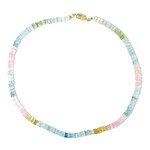 Zilveren halsketting met berillen (Adela Silber)