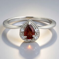 Anello in argento con Granato Malaya