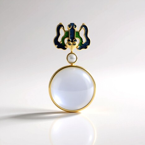 Ciondolo in argento con Pietra di Luna Bianca (Adela Silber)