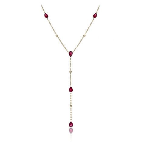 Collana in oro con Rubino Mozambico AAA (CIRARI)