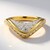 Anello  placcato in oro con Zircone