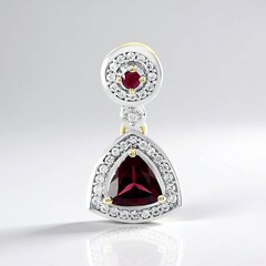 Ciondolo in oro con Rodolite