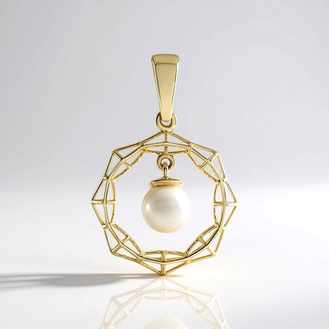 Ciondolo in oro con Perla d'Acqua Dolce Bianca (Ornaments by de Melo)