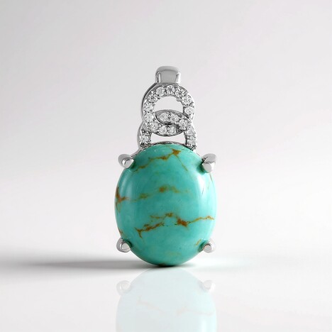 Ciondolo in argento con Turchese Tyrone