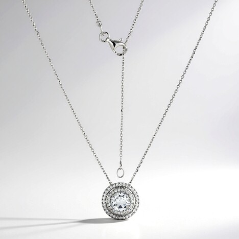 Collana in argento con Topazio Bianco (Adela Silber)