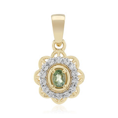 Colgante en oro con Tanzanita verde sin calentar
