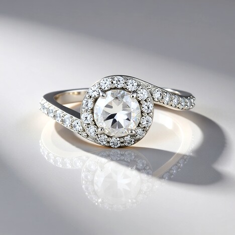Anello in argento con Petalite