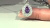 Zilveren hanger met een Uruguay amethist