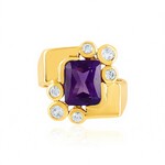 Anello in argento con Ametista Siberiana (de Melo Essence)