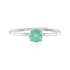 Anello in platino con Smeraldo Colombiano