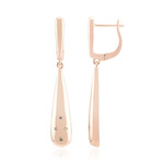 Zilveren oorbellen met I1 Argyle-Rose de France diamanten (Annette)