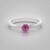 Anello in argento con Zaffiro Rosa