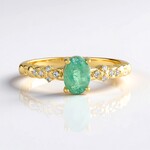 Bague en argent et Emeraude de Russie (Adela Silber)