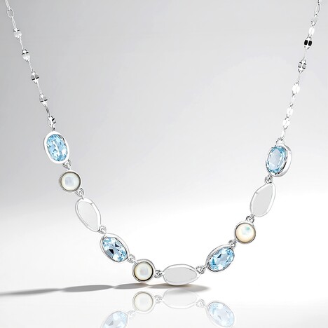 Collana in argento con Topazio Blu Cielo