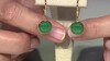 Zilveren oorbellen met groene chalcedoonstenen