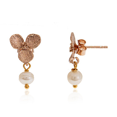 Orecchini in argento con Perla di Acqua Dolce (Joias do Paraíso)