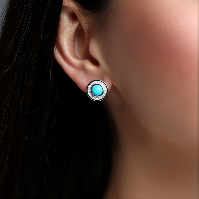 Orecchini in argento con Turchese Sleeping Beauty