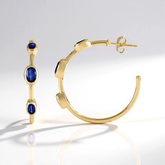 Boucles d'oreilles en argent et Kyanite du Népal