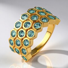 Anello in argento con Topazio Blu Londra (de Melo Essence)