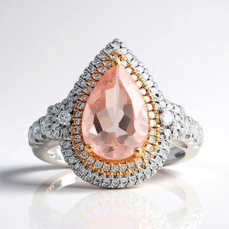 Anello in oro con Morganite AAA (CIRARI)
