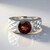 Anello in argento con Granato Mozambico
