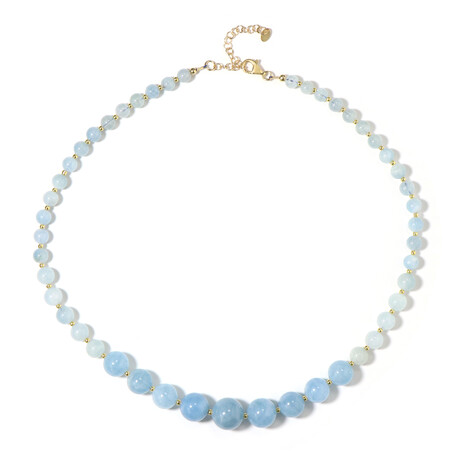 Brasilianischer Aquamarin-Silberhalskette