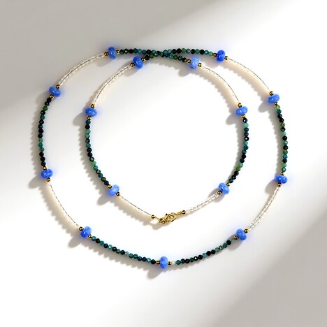 Collana in argento con Quarzo Blu (Riya)