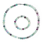 Set en plata con Fluorita